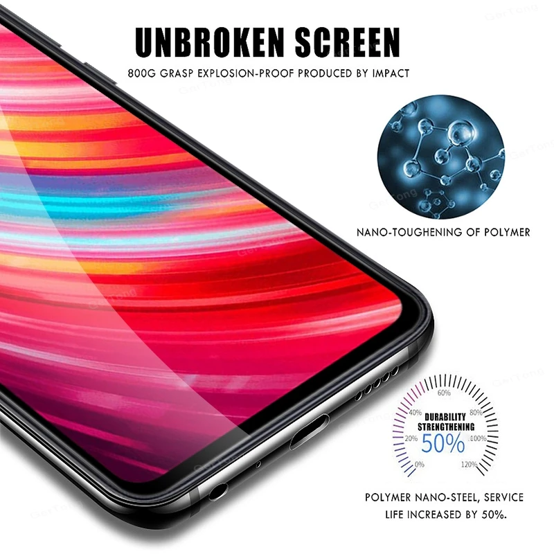 2 шт./партия полное покрытие из закаленного стекла для Xiaomi Redmi Note 8 Pro Защита экрана