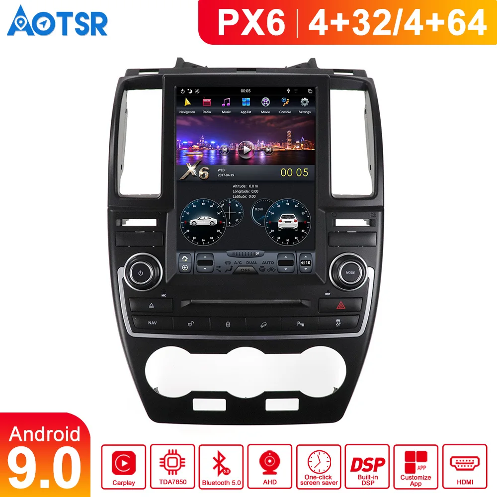 For px6 Car Multimedia Player Stereo GPS NAVI Navigation Android 9 Screen System for Land Rover Freelander 2 LR2 L359 2006~2015 |