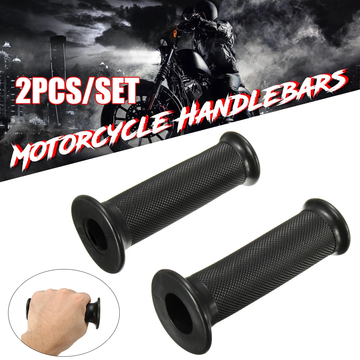2 шт. универсальные черные резиновые мотоциклетные ручки 22 мм|motorcycle grip tape|grip rcgrip