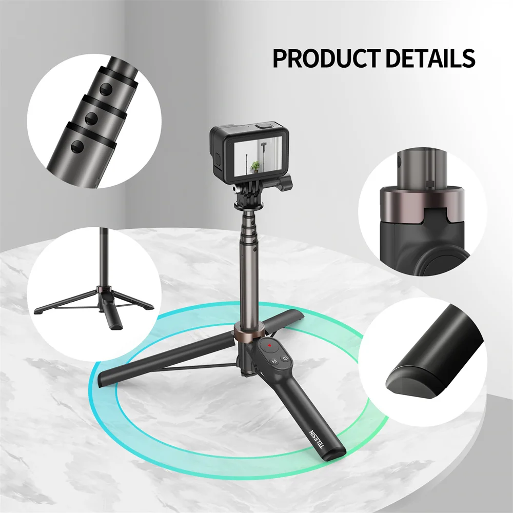 Телесин 72 м беспроводной Bluetooth пульт дистанционного управления для GoPro 10 селфи
