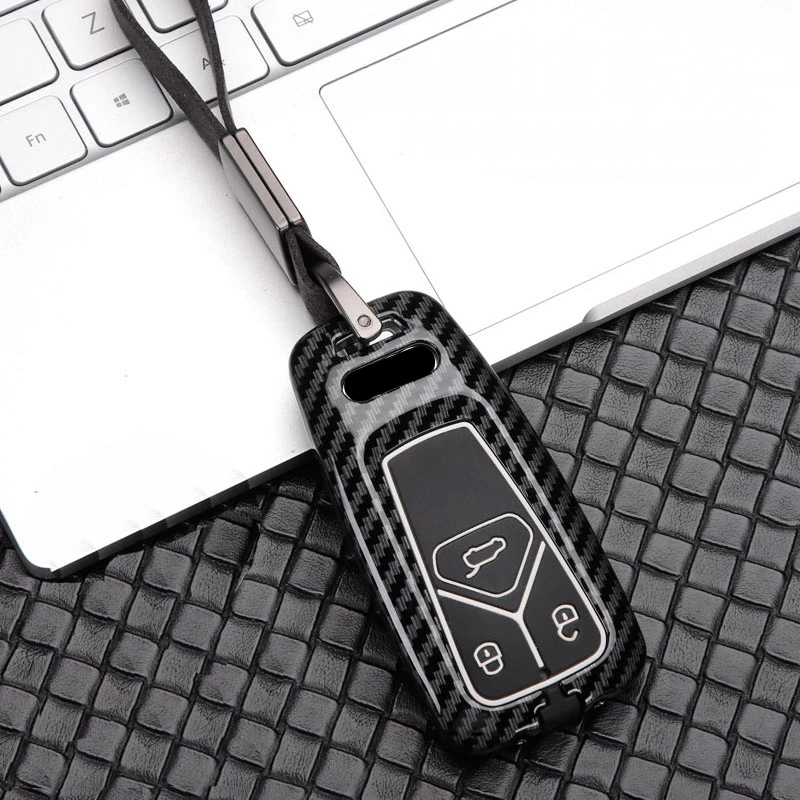 Модный чехол для автомобильного ключа из цинкового сплава и силикагеля Audi C6 A7 A8 R8