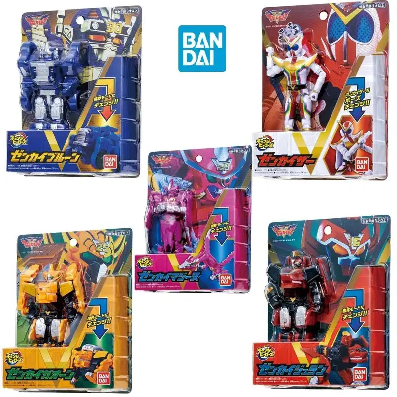 Фигурка деформированного героя Kikai Sentai Zenkaiger из аниме с мягкой клеевой основой от Bandai - декоративная модель для детей, подарок для мальчиков.