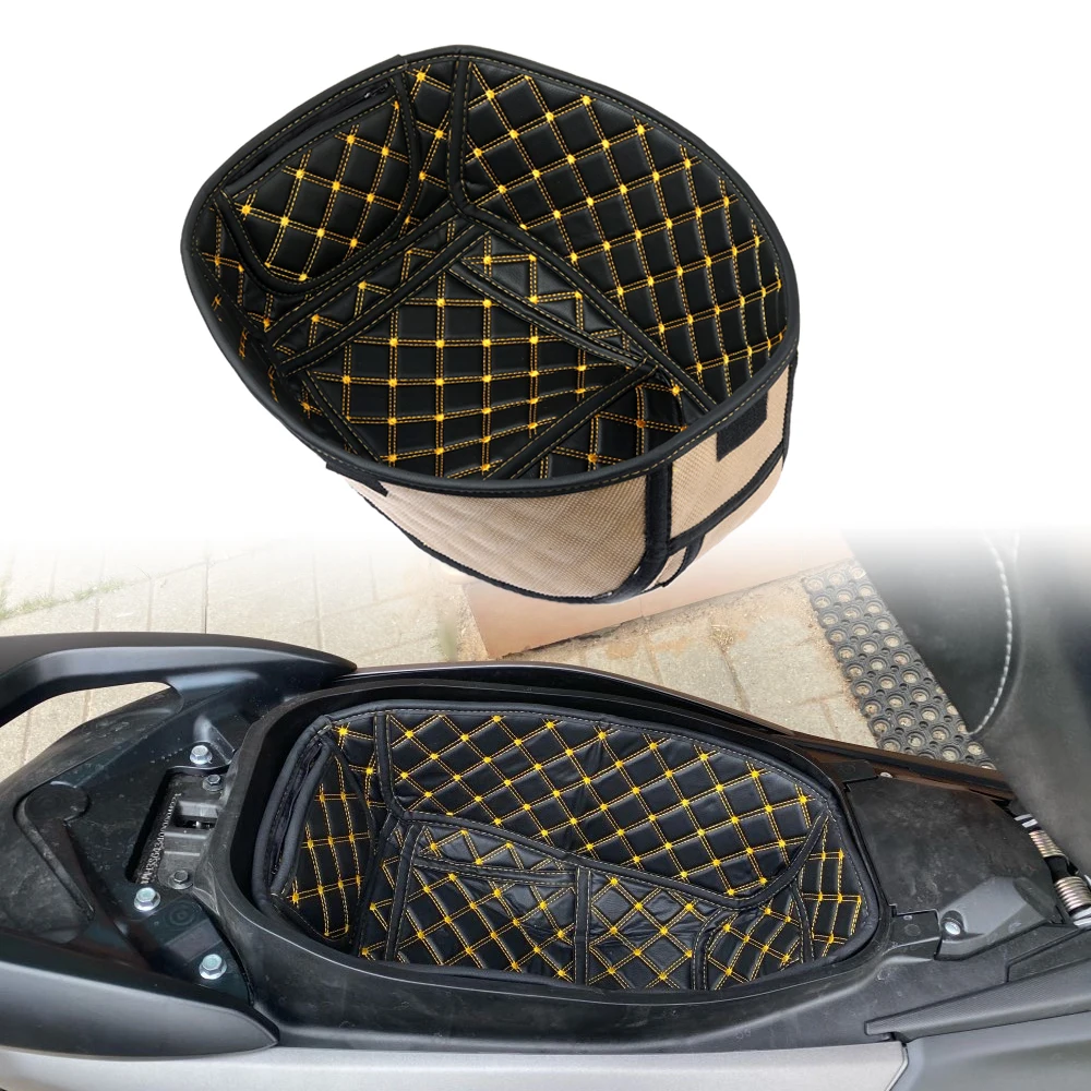 Кожаный бокс для хранения мотоцикла задний багажник подкладка карго коврик