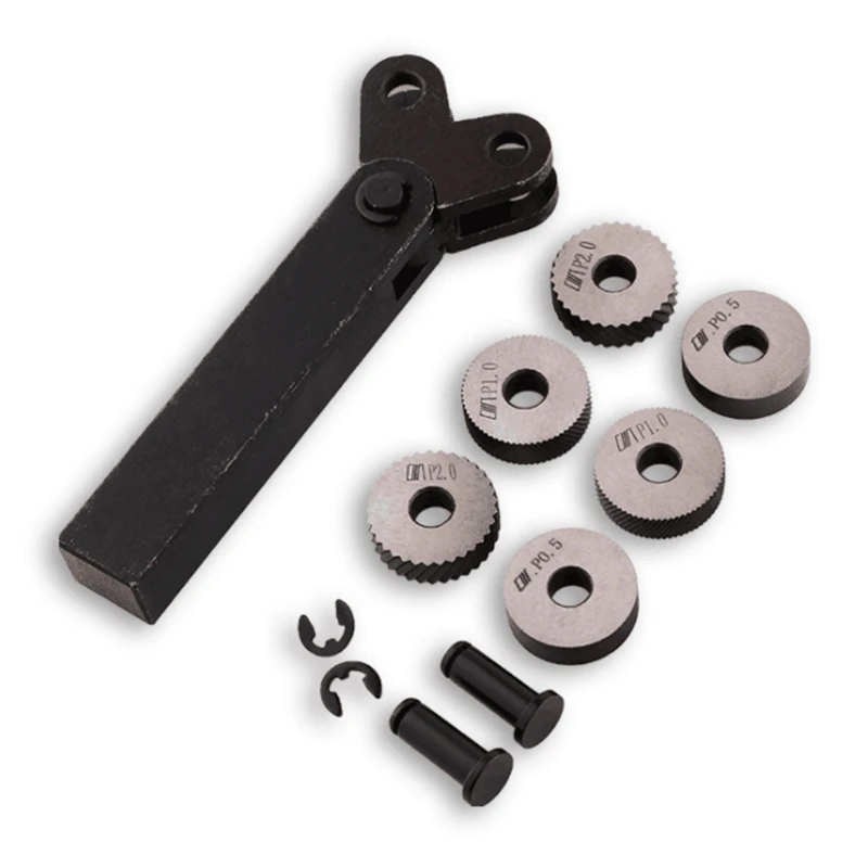 Черный набор двухколесных накатных инструментов с диагональным линейным шагом