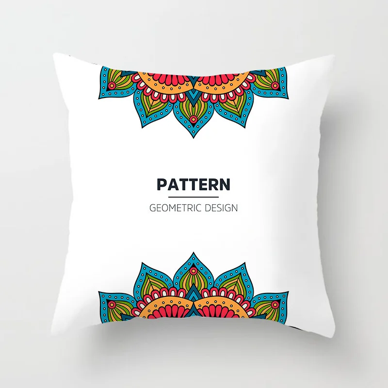 Мандала Цветы Узор синяя Полиэстеровая Подушка Чехол диван кресло в богемном