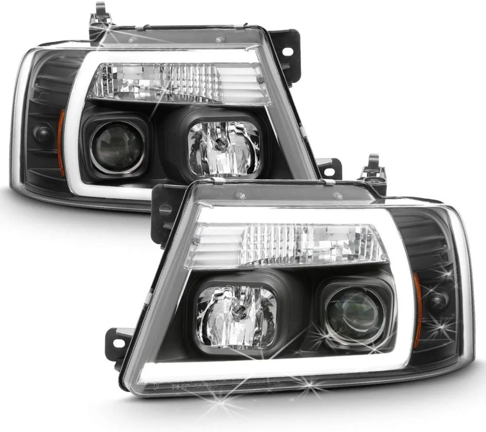 

Новая Черная Светодиодная лампа SulinsoFor 2004 2005 2006 2007 Ford F150, Световая трубка проектора, передняя фара s со стороны водителя и пассажира