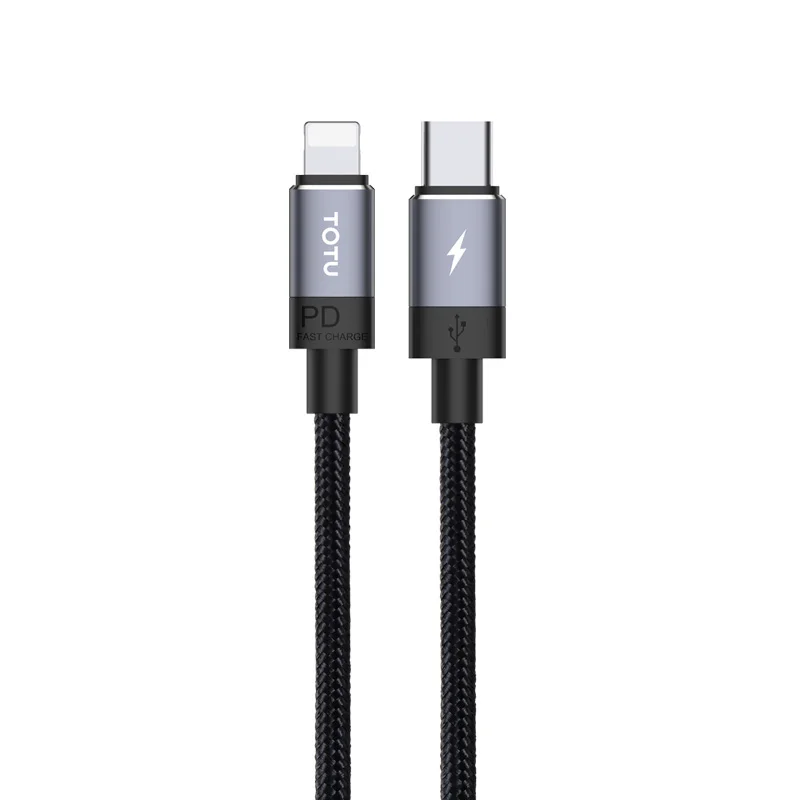 Кабель TOTU для usb lightning для iPhone 11 pro xs max xr 8 7 6 plus 5 ipad зарядное устройство usb type c PD Быстрая зарядка данных 0,25 м 1 м 2 м - Цвет: Type-c to lightning