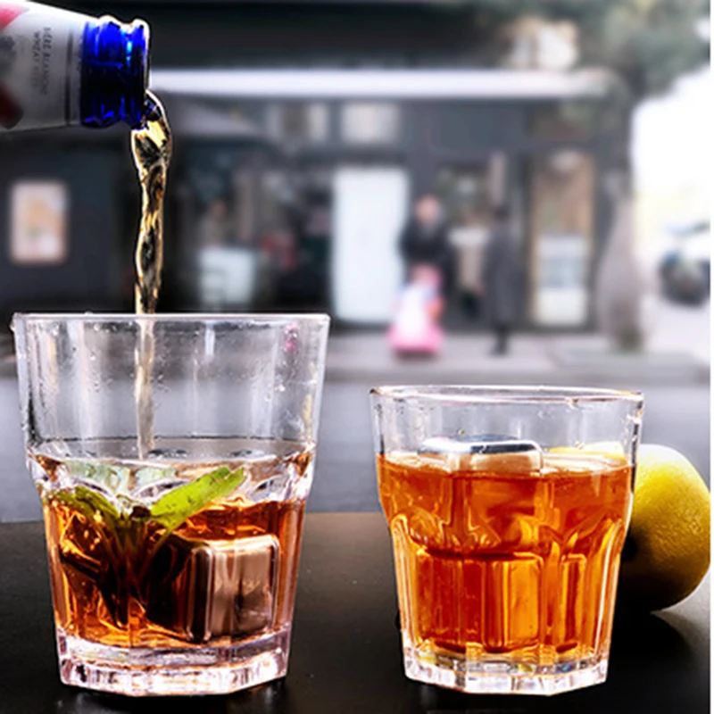 Классические прозрачные стеклянные стаканы из закаленного материала для