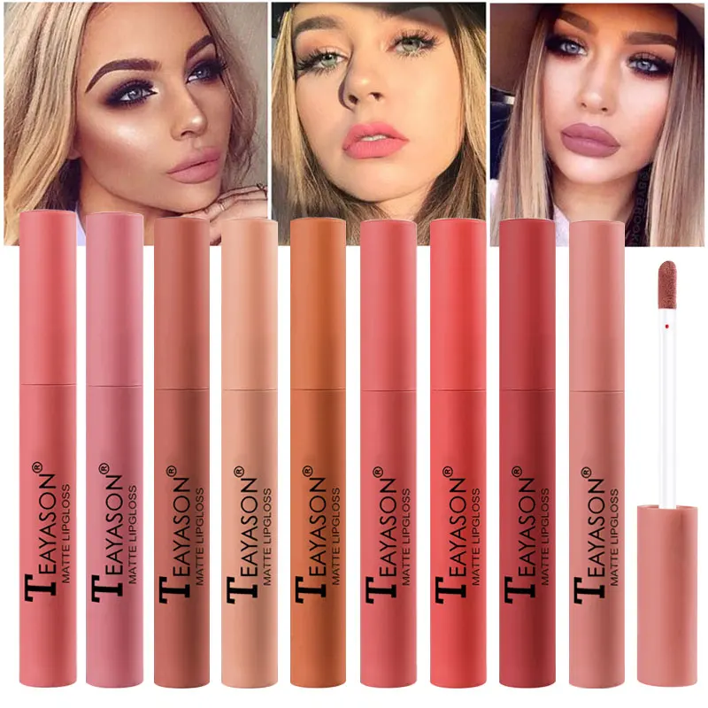 12 Цветов матовая губная помада бархатный Водонепроницаемый жидкость цвета