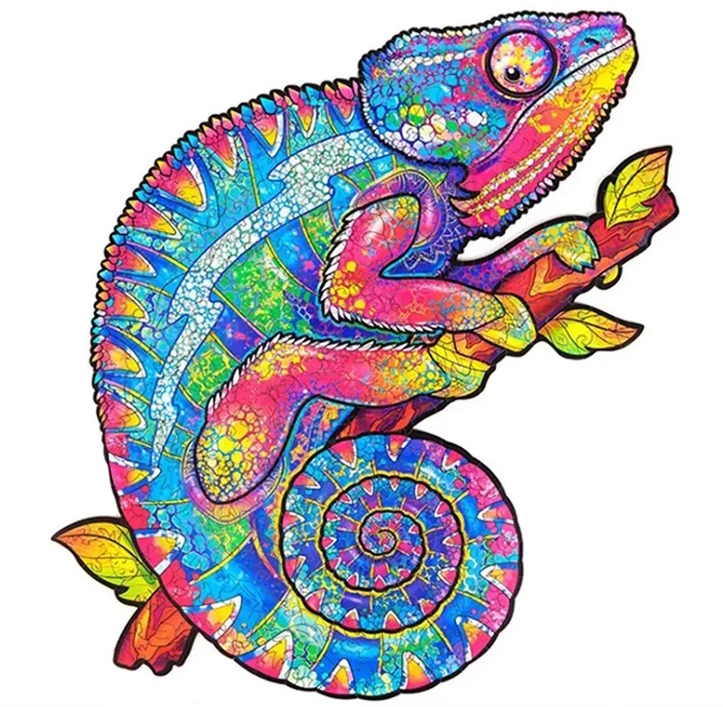 Деревянный пазл небольшого размера уникальная форма пазлы-красивое животное для