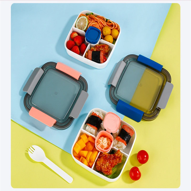 Double Layers Microwave Lunch Box Food Bento Container Portable Large-capacity Dinnerware For School Kids Office Worker | Дом и сад