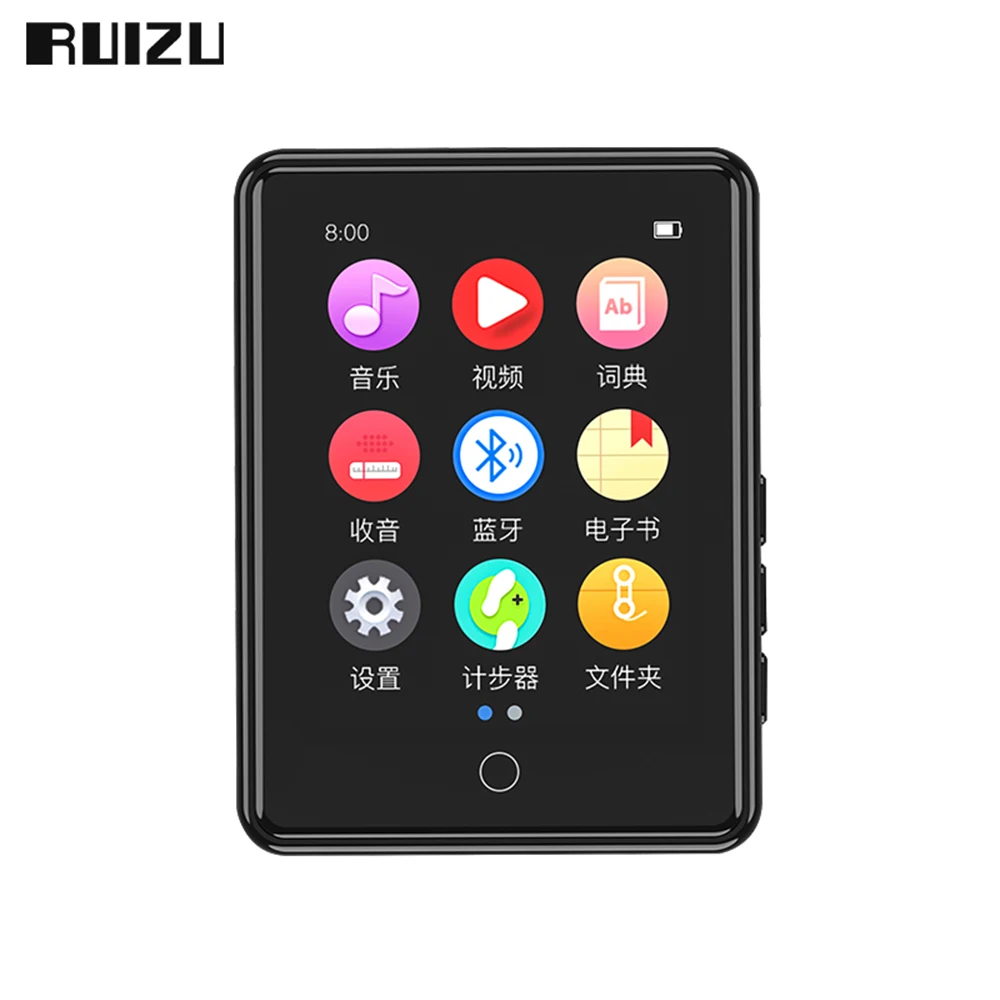 Mp3-плеер RUIZU M17 с сенсорным экраном Bluetooth 16 Гб поддержка FM-радио запись электронной