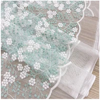 mesh color gold thread flower embroidery lace fabric for clothing skirt cheongsam wedding dress accessories