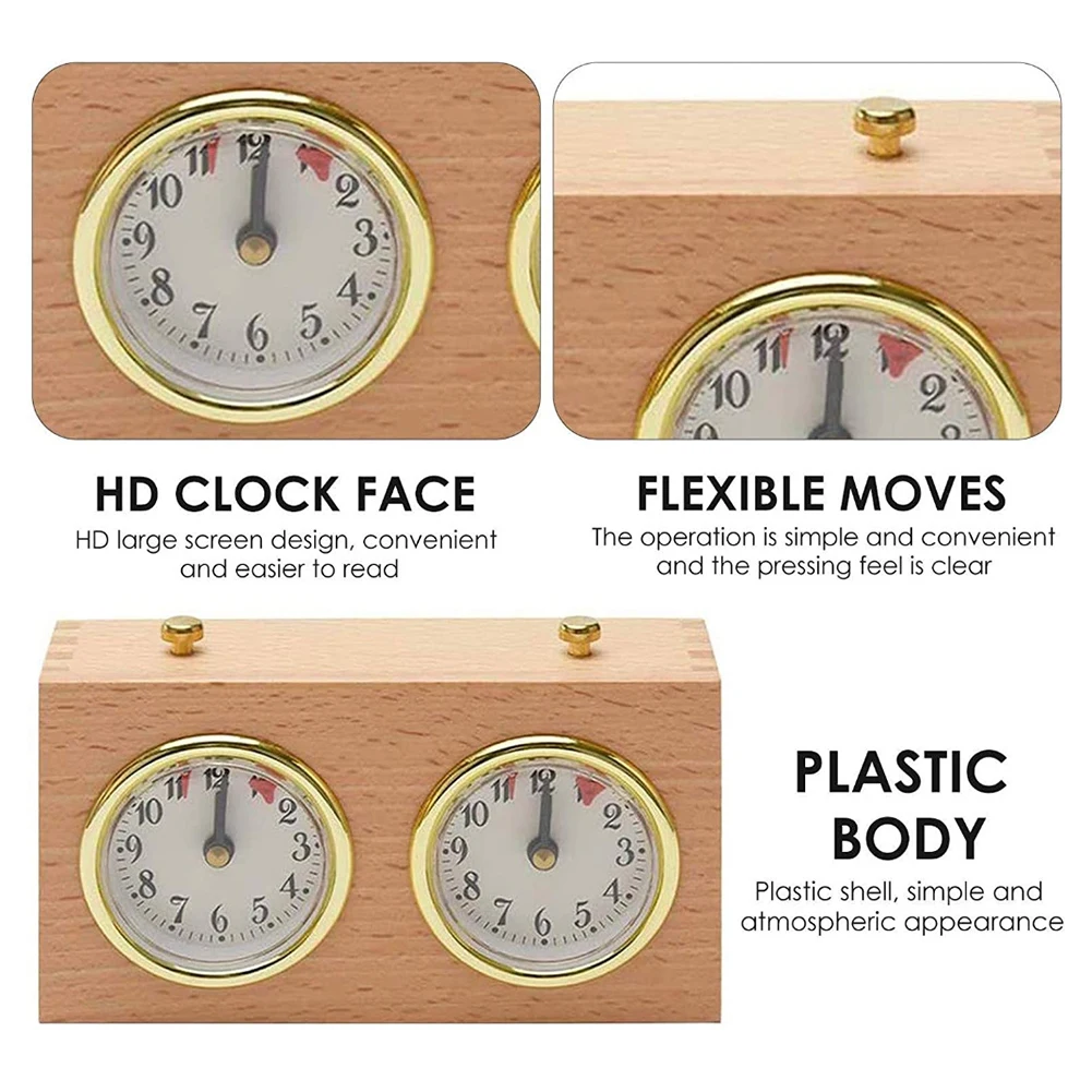 

New International Retro Portable Competition Game Timer Mechanical Count Up Down Analog Chess Clock Gift