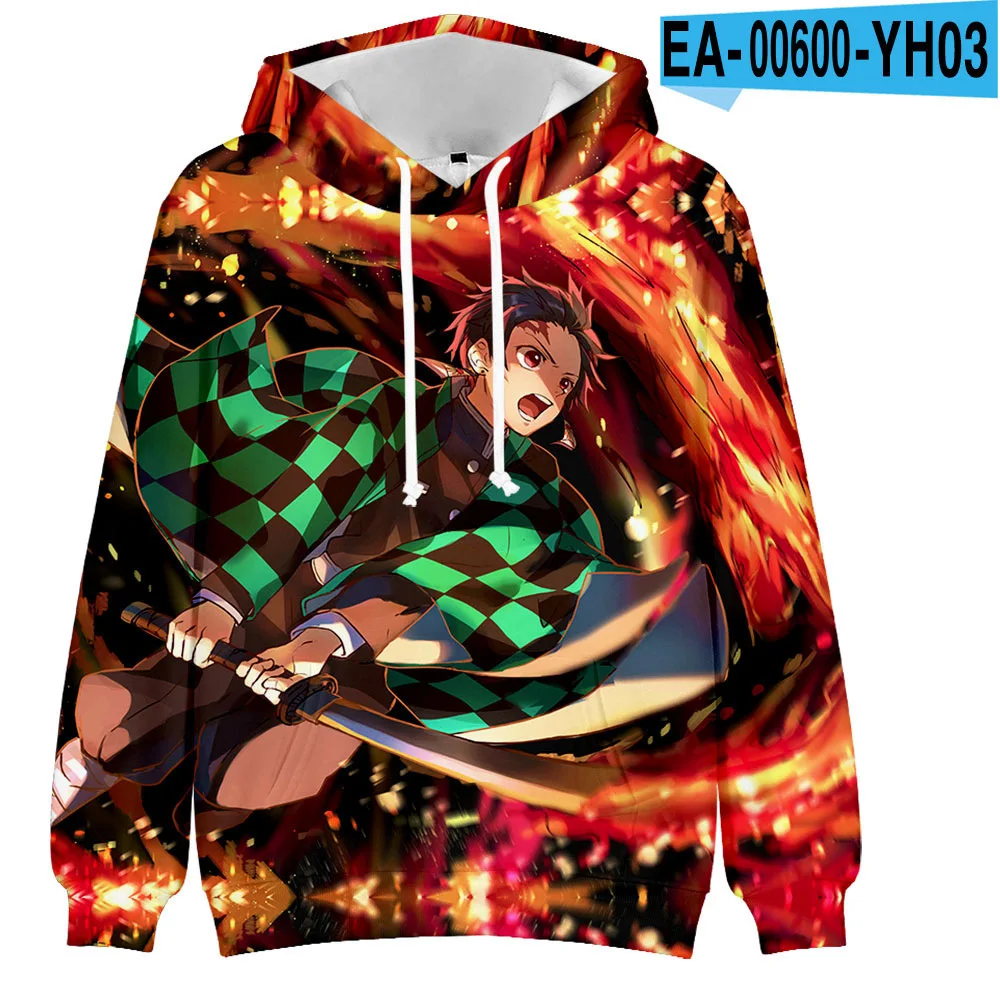 

3D Printed Anime Demon Slayer Hoodies Men/Women Sweatshirts Hot Sale Cartoon Harajuku Demon Slayer 3D Hoodie Streetwear coat