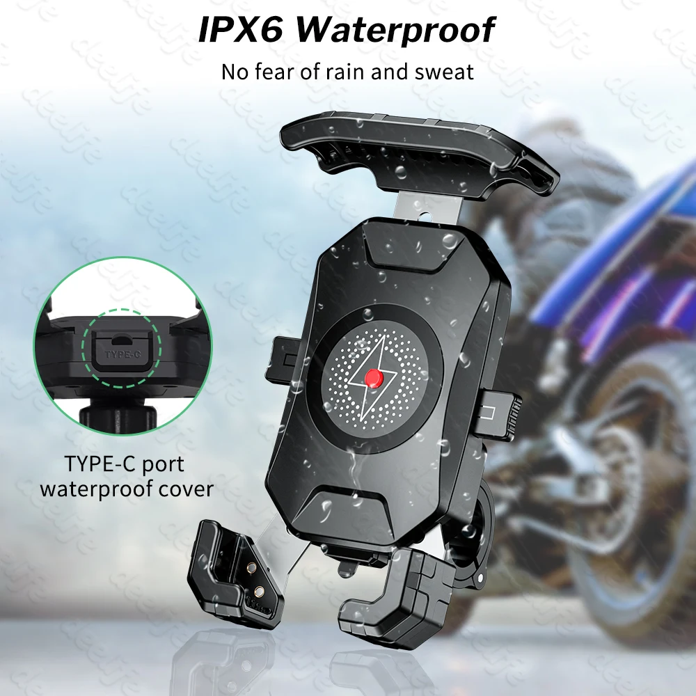 deelife motorcycle phone holder wireless chargers for motorbike telephone mount cellphone stand mobile smartphone support free global shipping