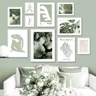 Картина на холсте с изображением монстеры листьев леса Матисса женщины, постеры и принты в скандинавском стиле, настенные картины для декора гостиной