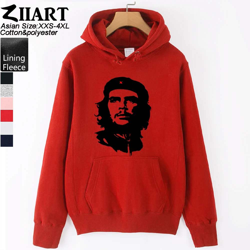 Мужская хлопковая толстовка с капюшоном Che Guevara военный берет пентаграммой для