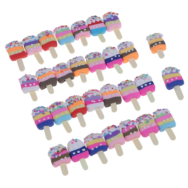 6 шт. фруктовое мороженое миниатюрный полимерный слизь Моделирование глины DIY