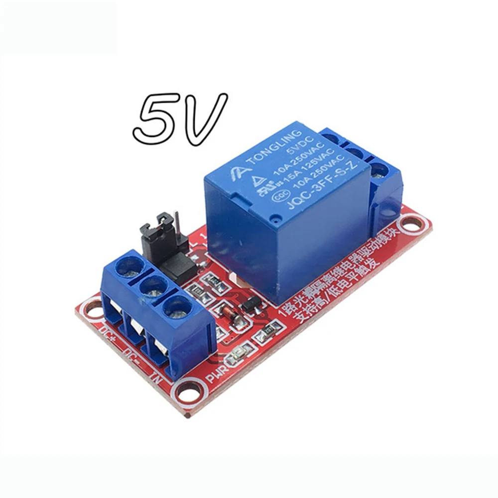 Один 1 канальный 5 вольтовый релейный модуль платы щит для Arduino со стандартным