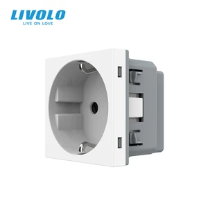 Запасные части для розетки Livolo, белый пластик, стандарт ЕС, функциональный ключ для розетки ЕС, VL-C7-C1EU-11