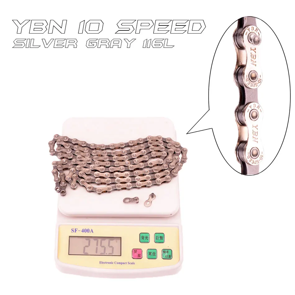 Цепь велосипедная YBN X12L x10 x10sl x9sl x11sl Золотая цепь для горного и дорожного