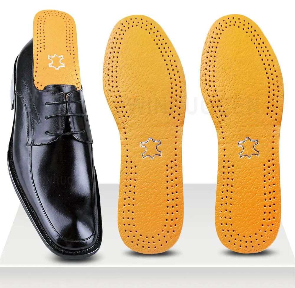 Ultra Thin Breathable Deodorant Leather Insoles Pigskin Instantly Absorb Sweat Replacement Inner Soles Shoes Insole Pads