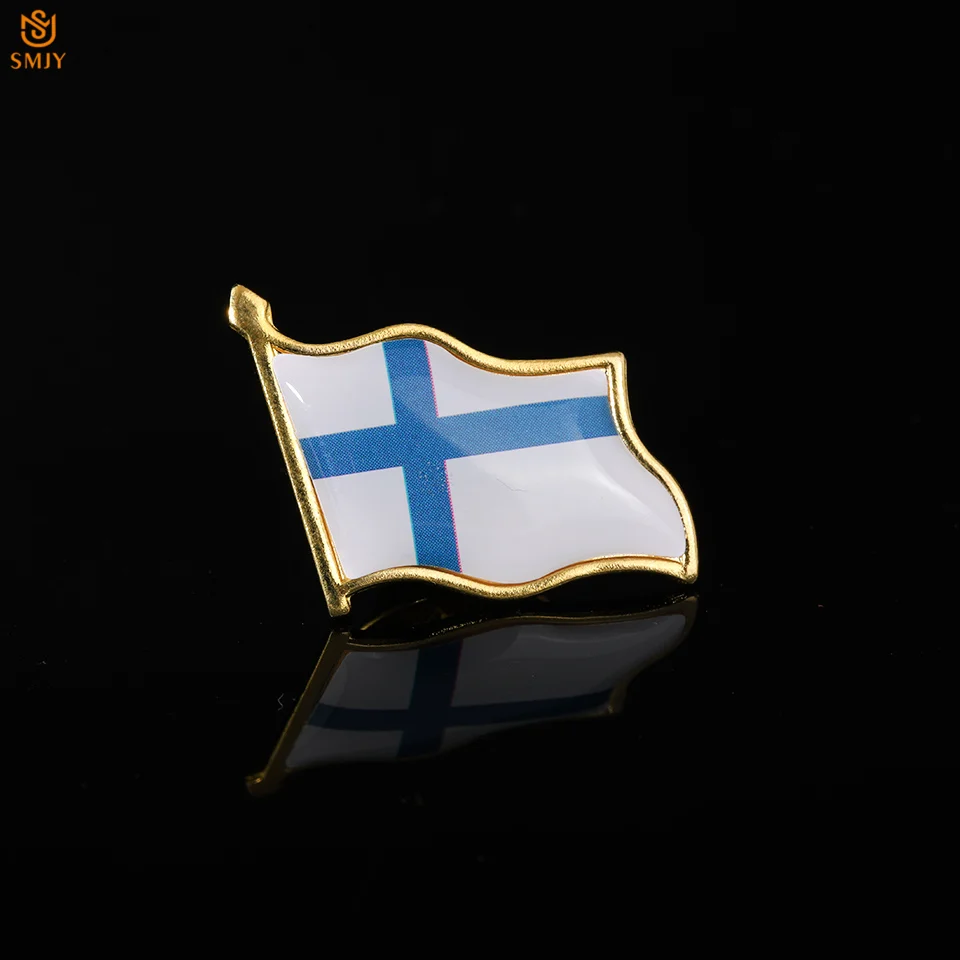 Финская брошь в виде флага Национальная эмблема специальная булавка для костюма
