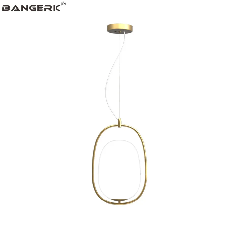 Светодиодный подвесной светильник в стиле постмодерн железная Золотая круглая