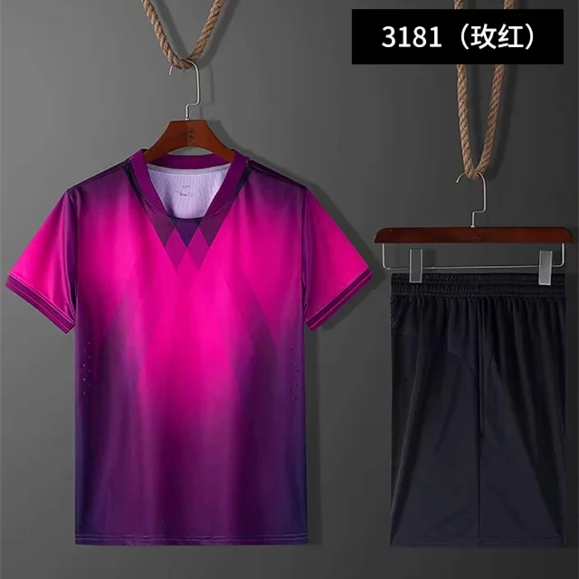 3181 rose Мужской, женский, детский футбольный комплект, форма Джерси, спортивный комплект, одежда Survete, мужские футболки для футбола, спортивные костюмы, изготовленные на заказ, с принтом - Цвет: 3181 rose