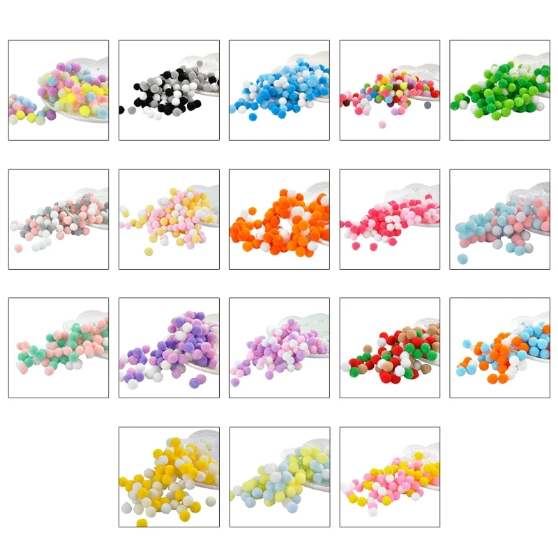 

60 шт. 15 мм Разноцветные мягкие плюшевые мяч из хрустальной эпоксидной заполнения формы ювелирных изделий Ремесла наполнитель DIY чехол для т...