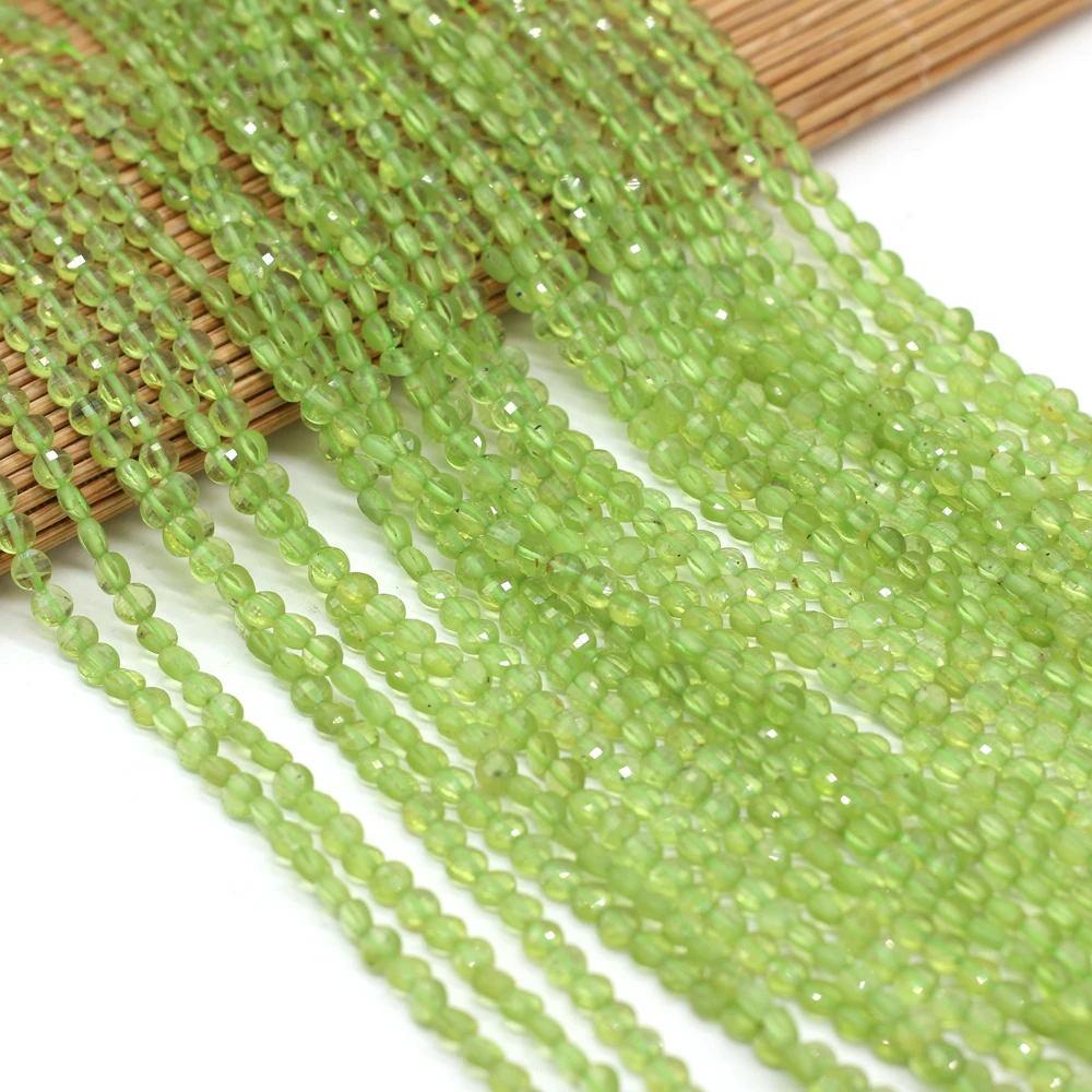 Натуральный Камень Бисер монета сжатая Турмалин оливин Гранат Граненые Бусины