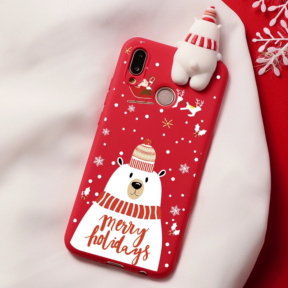 3D чехлы с полярным медведем лосем Санта Клаусом для huawei mate 10 20 30 P10 P20 P30 Lite Honor 9X Pro 8X 10i 20i P Smart Z рождественские чехлы - Цвет: Kbho-sd1bjx