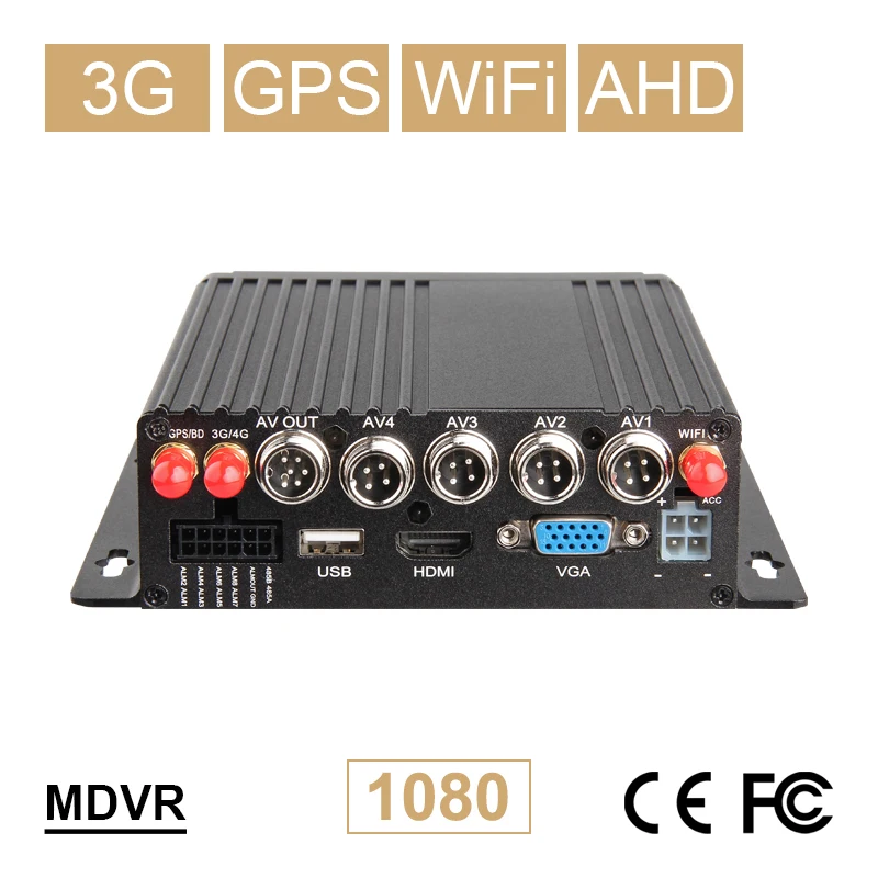 Мобильный видеорегистратор AHD 1080P 3G Wi Fi G датчик SD карта MDVR поддержка iPhone Android