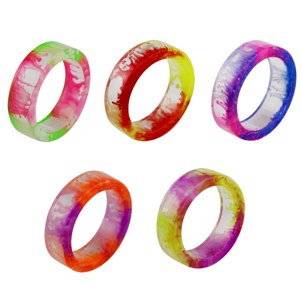 

Новые корейские эстетические красочные акриловые кольца из смолы для женщин геометрические круглые кольца для девушек темпераментные уни...