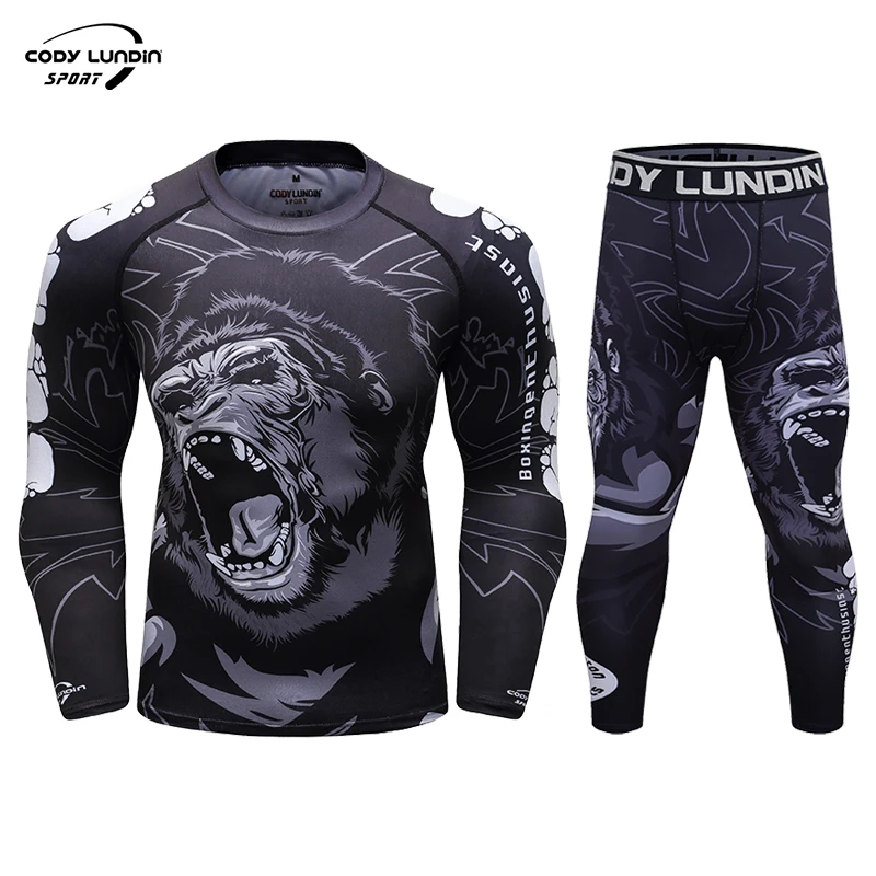 Мужской костюм Jiu Jitsu с 3D принтом мужской спортивный уличная спортивная одежда
