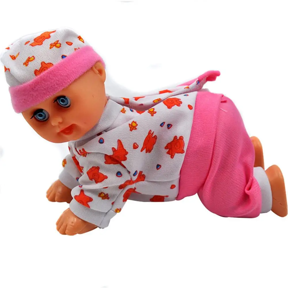 Забавная электрическая умная кукла Смеющийся плач Поющая ползающая Детская