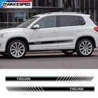 Наклейка в полоску для боковой двери автомобиля-Volkswagen Tiguan, декоративные наклейки для кузова автомобиля, внешние аксессуары, виниловые наклейки
