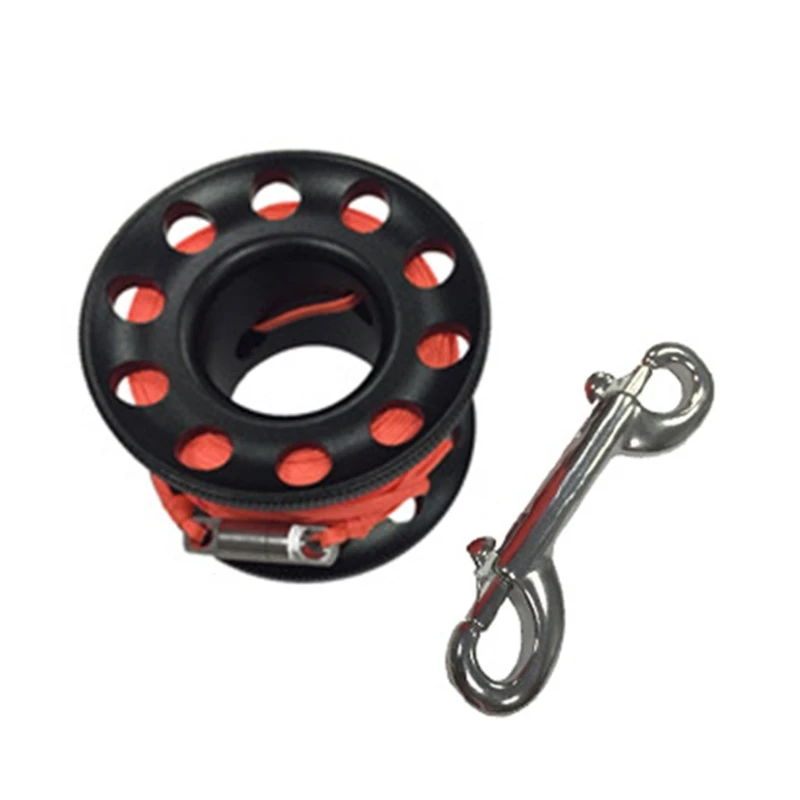 

Scuba Diving Finger Spool Reel with 30m Guide Line Diving Spool Shaft with Hook Anti-Winding Device Reel Surface Marker