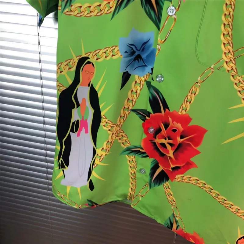 Новая гавайская рубашка WACKO MARIA с цифровым принтом для мужчин и женщин топ-версия