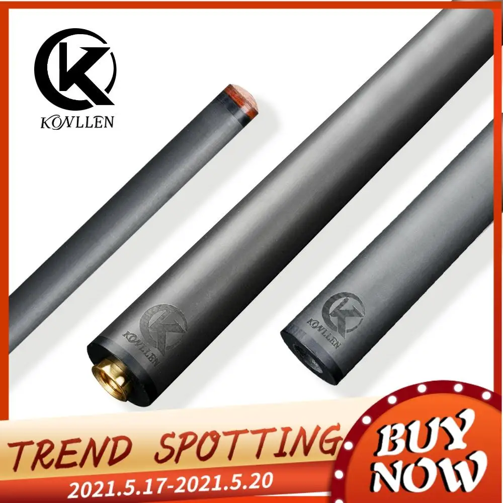 

Konllen Carbon Shaft 12.5/12.9mm Carbon Fiber Pool Cue Stick Single Shaft 3/8*8 Radial 3/8*11 /Uni-loc Joint Only Carbon Shafts