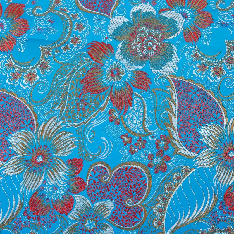 

High-Density Nylon Jacquard Brocade Fabric Per Meter Sewing Accessories Moon Flower Pattern The Cloth For Tablecloth Wallet Mat