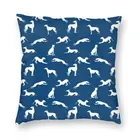 Greyt собака Грейхаунд Подушка Чехол домашнего декора, изготовленная на заказ квадратная уиппет Борзые собаки щенка для подушек 40 х 40 мультипликационным мотивом для дивана