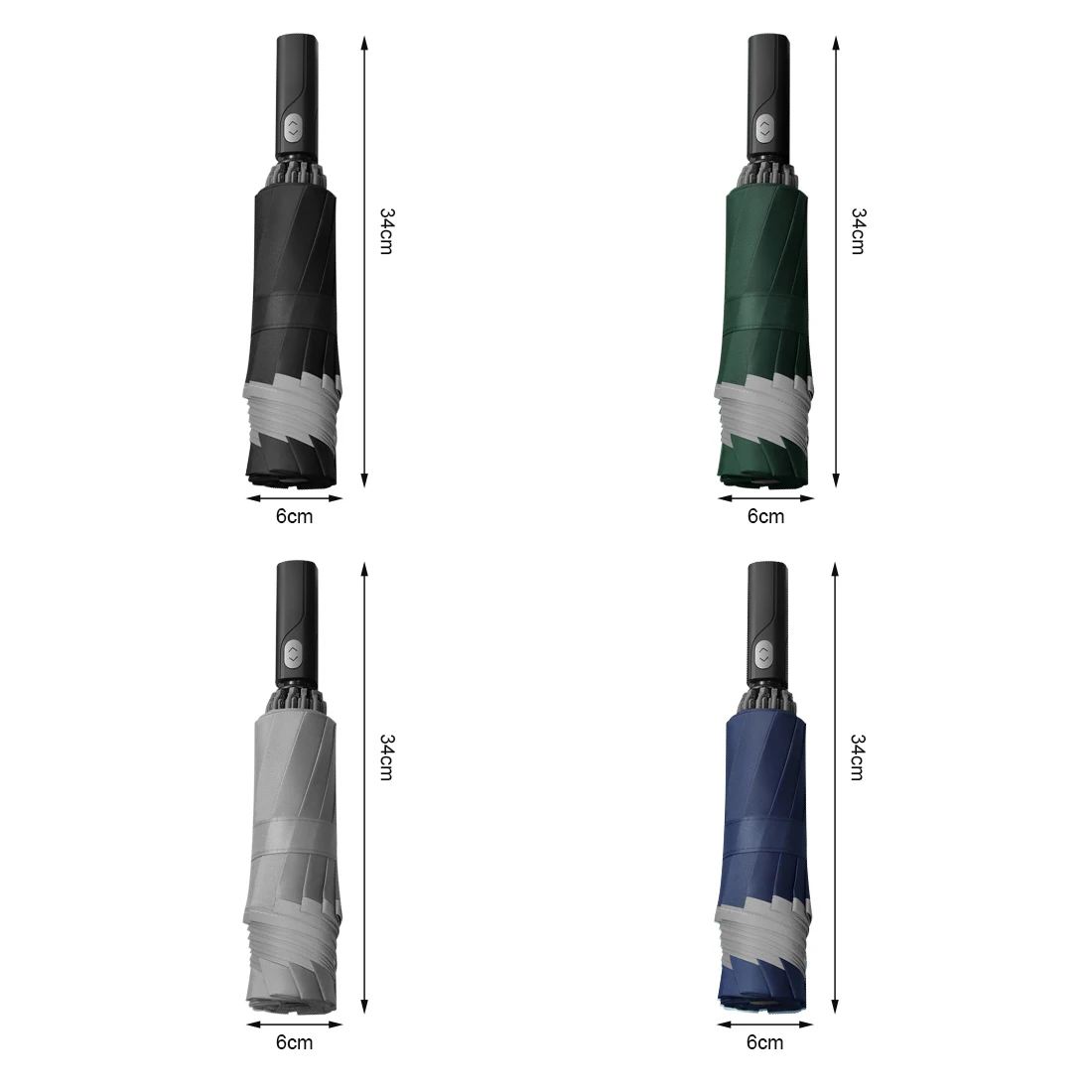 Автоматический складной зонт-тройка с защитой от дождя для мужчин и женщин 10