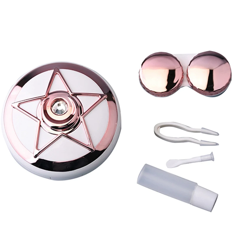 Rose Gold Cartoon Anime Gift Lovely Sailor Moon Invisible Glasses Case Girl Double Box Angel Wing Stars Portable Mini Stora | Аксессуары