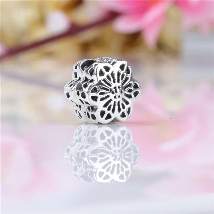 

Bewill S925 Sterling Silver Positioning Buckle Daisy Lace Fixing Clip Beads fit original Charm Bracelet Jewelry