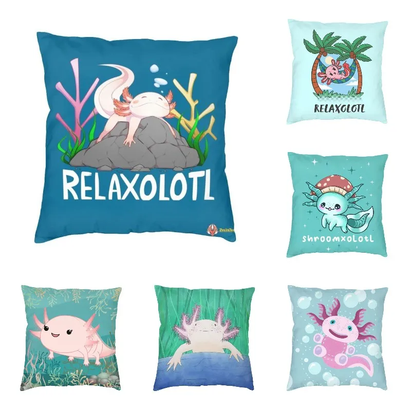 

Relaxolotl симпатичный расслабляющий Axolotl на Рок Роскошный чехол для подушки украшение Саламандра чехол для подушки