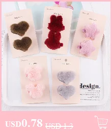 1pcs 5cm Hairpins Snap Hair Clips for Children Girls Hair Accessories Baby Cute Hair Clip Pins Gauze ball Color Metal Barrette