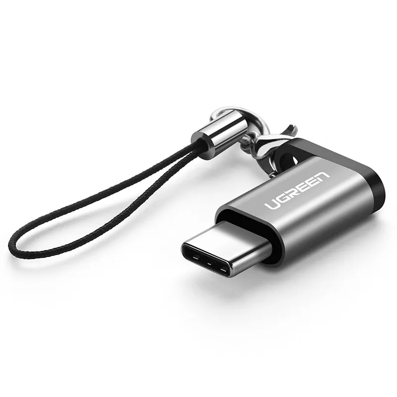Ugreen micro usb к type c адаптер зарядный кабель конвертер для samsung s9 huawei xiaomi зарядное устройство usb c otg адаптер телефона Android - Цвет: Gray add Lanyard