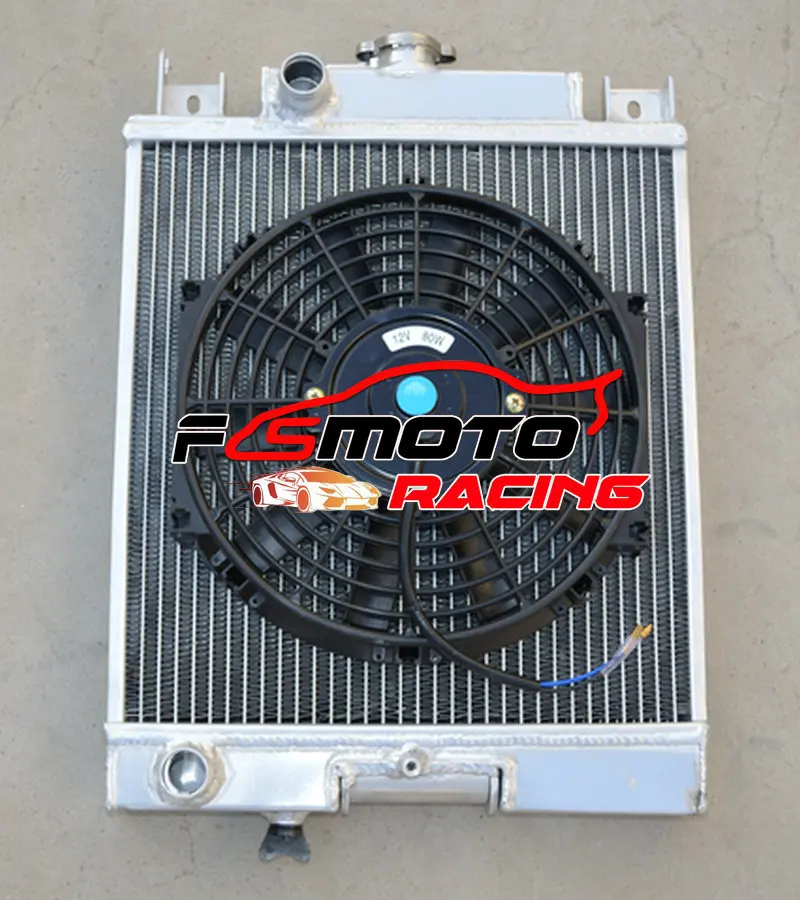 Фото Алюминиевый радиатор + вентилятор для Suzuki Swift fit GTI 1989 1994 89 90 91 92 93 - купить